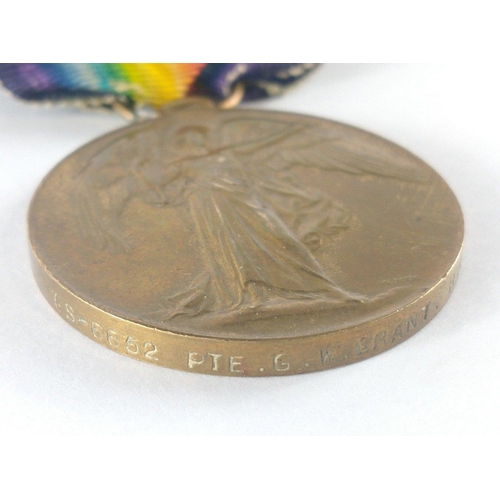 346 - Three WWI VICTORY medals, two with original ribbons. Named to: Sjt. GJ Litster ASC, W.J. Binham RN, ... 