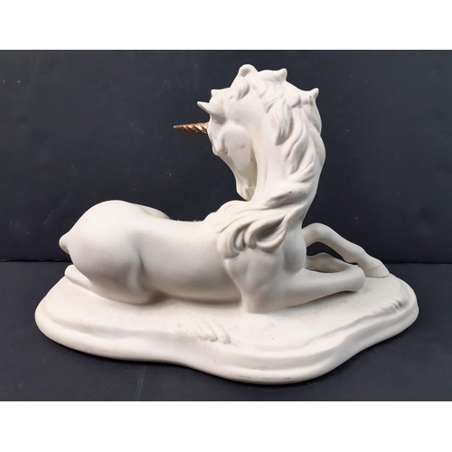 374 - UNICORN 'GUARDIAN OF THE HEART by David Cornell produced by Franklin Mint ornamental figurine - dime... 