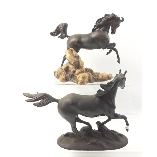 384 - A Franklin Mint 1986 Black Beauty Porcelain Horse Figurine by Pamela Du Boulay crafted in fine porce... 