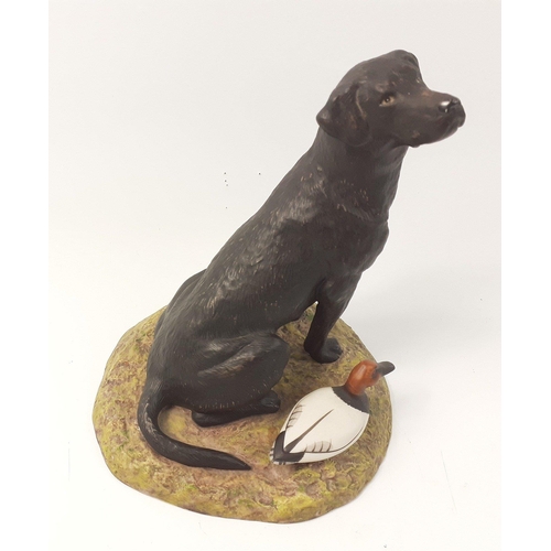 387 - Limited Edition FINE Porcelain FRANKLIN MINT 'Ready To Retrieve' dog by W Turner figurine - dimensio... 