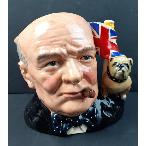 393 - ROYAL DOULTON Character Jug - WINSTON CHURCHILL ' Character jug of the year' No D6908 - dimensions 1... 