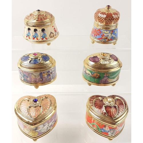 402 - HOUSE OF FABERGE. The Imperial Music Box Collection. Six exquisite enamelled music trinket boxes in ... 