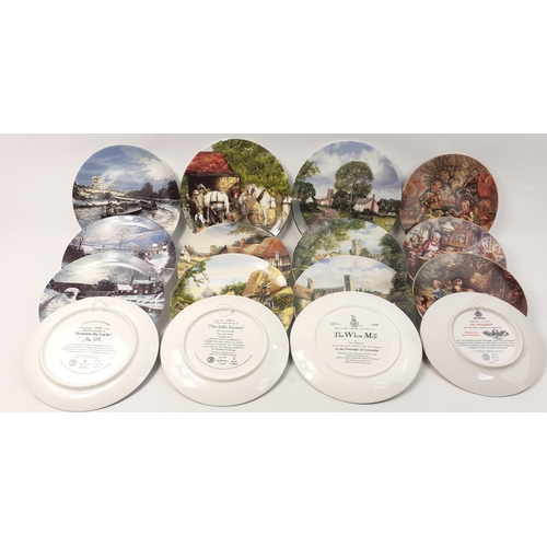 410 - A large box of collectors' plates to include WEDGWOOD country Inns etc, ROYAL DOULTON Country Inns e... 