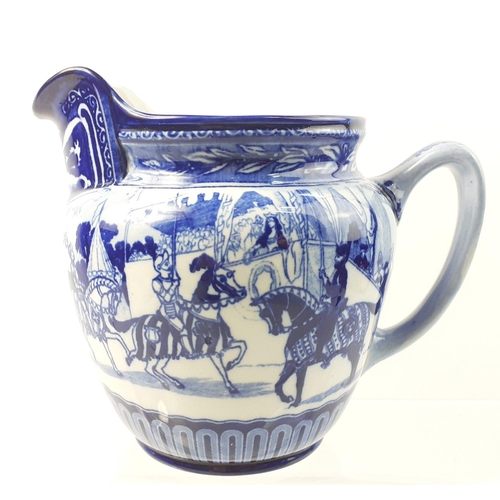 444 - A very pretty Royal Doulton EGLINTON TOURNAMENT water jug.  In lovely condition with super jousting ... 