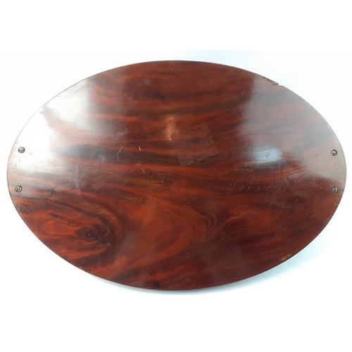 471 - A beautiful late Victorian/Edwardian oval galleried rosewood serving tray with brass handles and a s... 