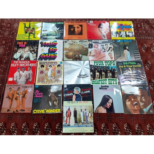 520 - Motown / Soul LP collection of approx twenty interesting albums to include Aretha Franklin, Mary Wel... 