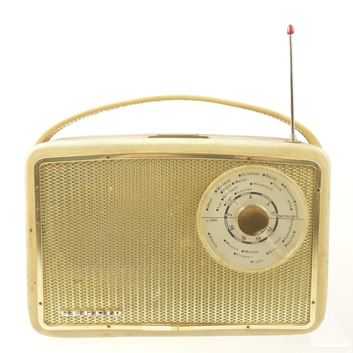 526 - A cream cased vintage PERDIO radio with gold coloured grill#525