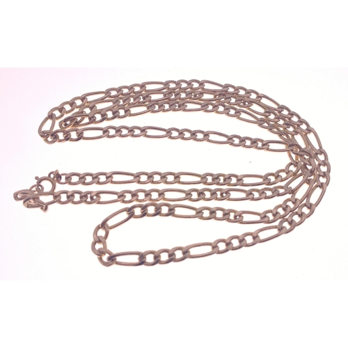 57 - MAMMA MIA ! A very beautiful Italian chain link chain 90cm long.  Stamped Italy 9KT with full 375 go... 