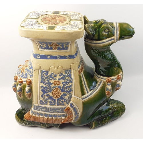 389 - A ceramic highly decorated camel 45cm high approx#52