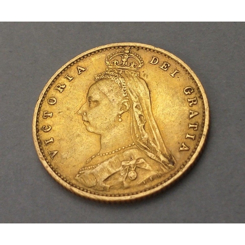 15 - HALF sovereign 1887 Queen Victoria shield back#15