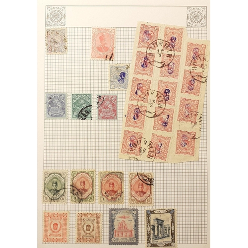 180 - A collection of 4 stamp albums containing a mix of world stamps, hinged, mainly early to mid 20th ce... 