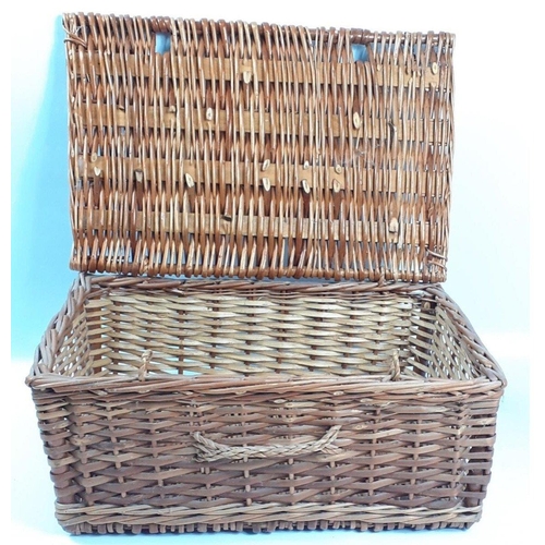 377 - FANCY A PICNIC DARLING! A wicker picnic basket H23xW55xD36cm approx#75