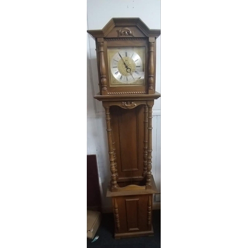 403 - A TOP QUALITY URGOS WESTMINSTER CHIMING LONGCASE GRANDFATHER CLOCK - in nice condition#87