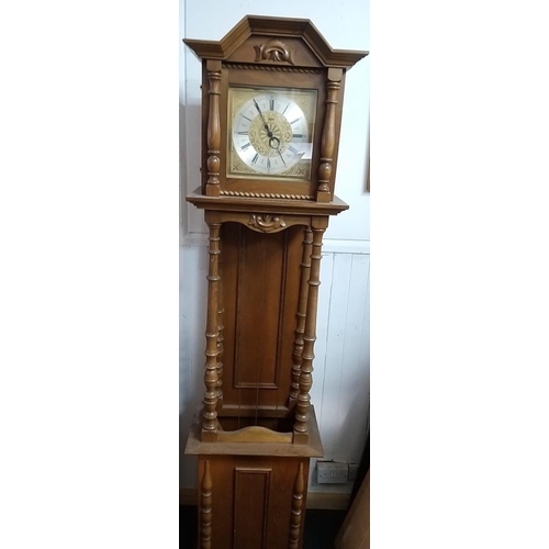 403 - A TOP QUALITY URGOS WESTMINSTER CHIMING LONGCASE GRANDFATHER CLOCK - in nice condition#87