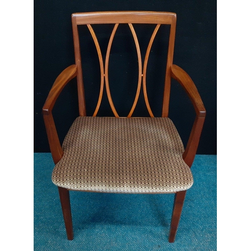 410 - A set of four RETRO GPlan X or KISSING BACK DESIGN carver chairs - unusual GPlan design of chair - c... 