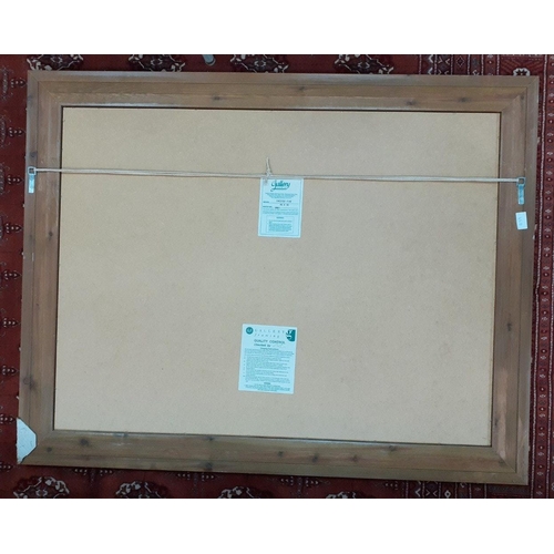 462 - A large mirror in chester pine 117x93cm approx#131