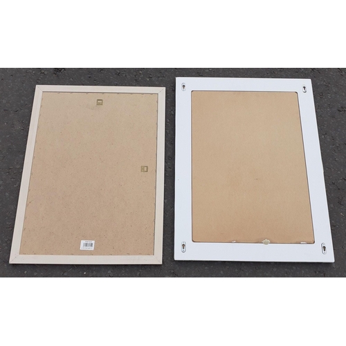 463 - Two useful modern plain wall mirrors 80x60cm approx#132