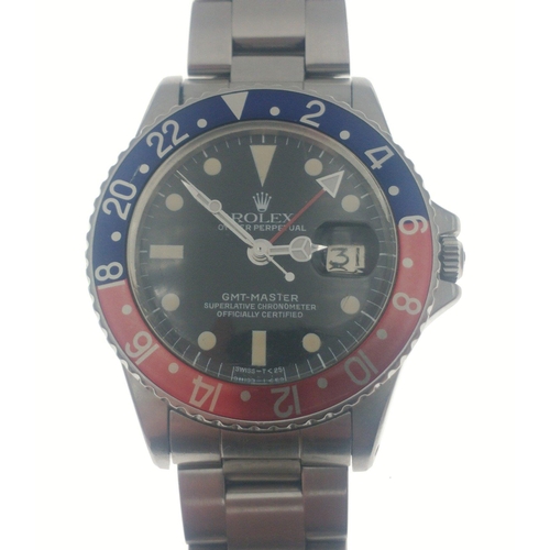 65 - 1960s CLASSIC ROLEX ''PEPSI'' OYSTER PERPETUAL GMT-MASTER '' Superlative Chronometer Officially Cert... 