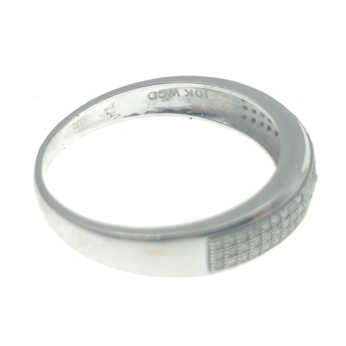 8 - A half eternity ring stamped 10K WGD and further stamped 0.25 CT, size S, gross weight 3g approx#8... 