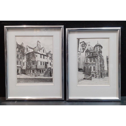 350 - A set of four prints by GRAHAM RC FORBES signed in pencil to include John Knox's House 1985, Ramsay ... 