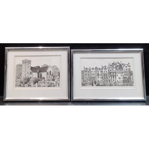 350 - A set of four prints by GRAHAM RC FORBES signed in pencil to include John Knox's House 1985, Ramsay ... 