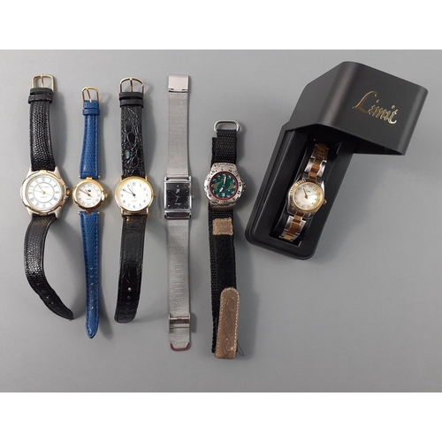 105 - A small collection of pretty dress watches to include boxed Limit quartz, six watches in total.  May... 