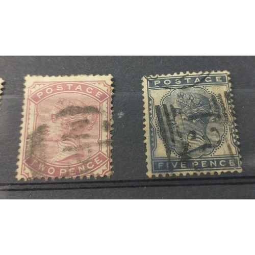 108 - Queen Victoria 1880-1881 set of five QV with imperial crown watermarks (SG 164-169)#108