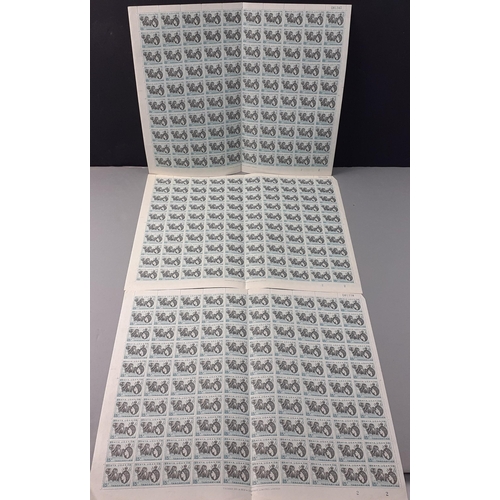 111 - Three sheets, 081338, 081339 and 081340, of KUT (Kenya, Uganda, and Tanganyika) 15c stamps.  Each sh... 
