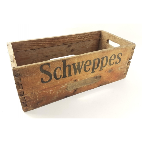 154 - An original wooden SCHWEPPES crate W47xH17xD22cm approx#155