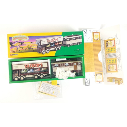 177 - A CORGI CLASSICS 24801 Leyland Dodgem Truck and Caravan set in lovely condition complete with all do... 