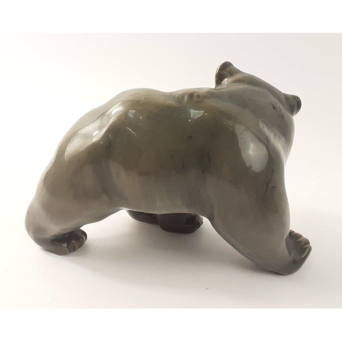 208 - ROYAL COPENHAGEN Denmark 2841 Prowling bear in lovely condition. 15cm long approx#209