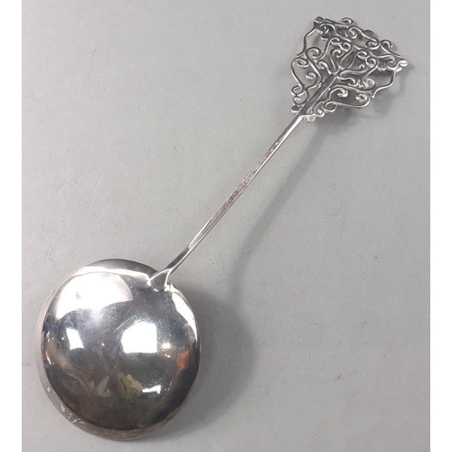 52 - A Scottish hallmarked, Edinburgh 1948, anointing spoon, made by Nellie Elizabeth Smythe. Length 22cm... 