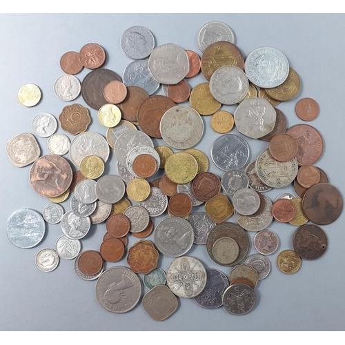 72 - A quantity of UK and world obsolete coinage.  Does include a few silver coins (min 0.500) totalling ... 