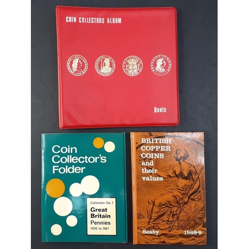 73 - BRITISH COPPER COINS and THEIR VALUES By Seaby 1968-9 and a COIN COLLECTOR'S FOLDER collection no 1 ... 