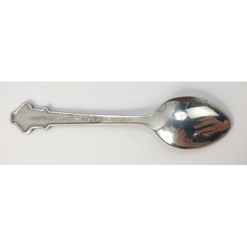 37 - Collection of 43g approx of silver and an unusual ROLEX Lucerne Bucherer, Davos spoon. Hallmarked si... 
