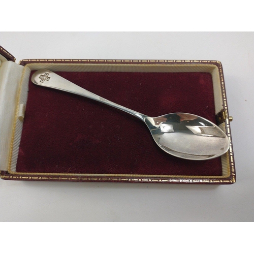 37 - Collection of 43g approx of silver and an unusual ROLEX Lucerne Bucherer, Davos spoon. Hallmarked si... 