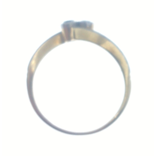 1 - An 18ct stamped twin brilliant DIAMOND mounted ring (2.5mm diameter each approx) 1.54g gross - ring ... 