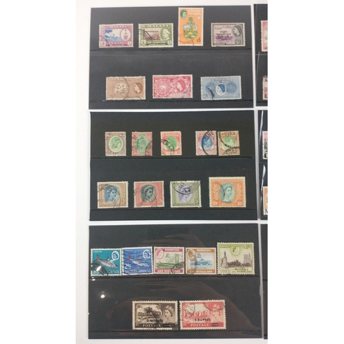 100 - Stamps - Nine stockcards of Commonwealth used High Values up to £1 and $5 Dollars.  Nicely pres... 