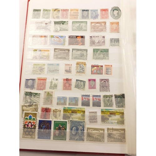 102 - A good quality stamp stock book with various world stamps to include some nice early American, and s... 