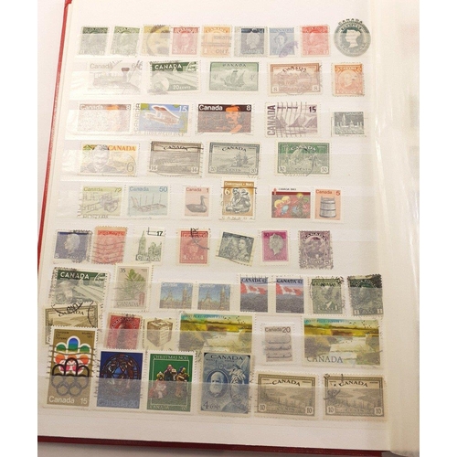 102 - A good quality stamp stock book with various world stamps to include some nice early American, and s... 