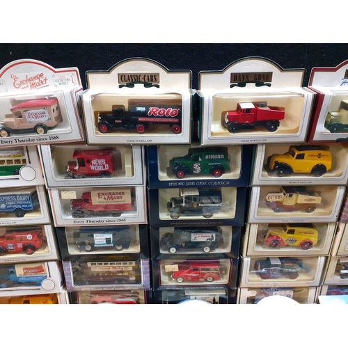 192 - A box of collectable car models to include LLEDO Promotional Models including News of the World, and... 