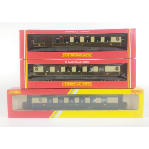 208 - A HORNBY R4312 Pullman parlour car (Rosemary), a R.233 Pullman third parlour brake and a R.223 Pullm... 