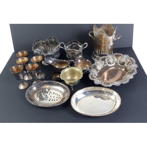 53 - A super collection of good quality EPNS to include a 30cm repousse MAPPIN & WEBB dish, 2 other t... 