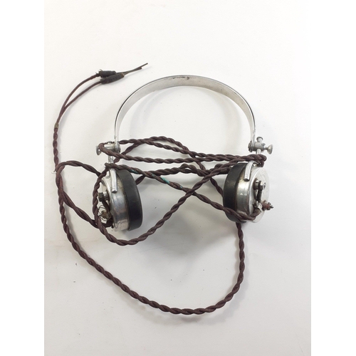 126 - A pair of vintage S.G. Brown limited of London type F headphones stamped 'Type approved by Postmaste... 