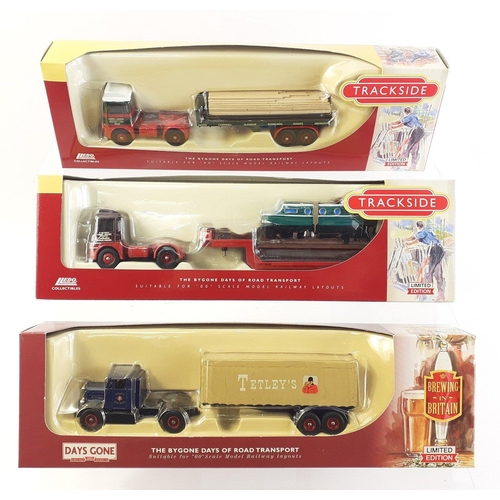 146 - Three LLEDO Trackside limited edition models to include DG186002 ERF flatbed, DG186006 ERF low loade... 