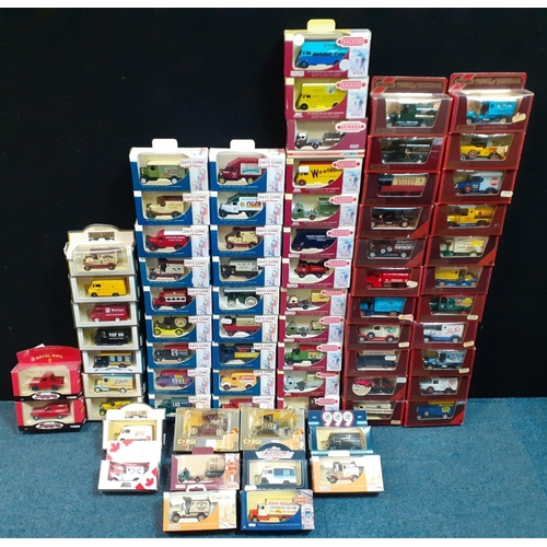 186 - A box of collectable model cars to include many Days Gone, Canadian Provincial Series, LLEDO limited... 