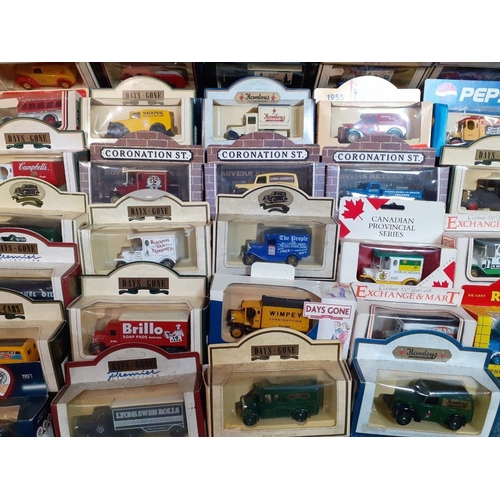 192 - A box of collectable car models to include LLEDO Promotional Models including News of the World, and... 