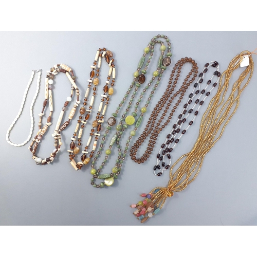 77 - A collection of vintage beaded necklaces. Some pretty very wearable pieces.#9