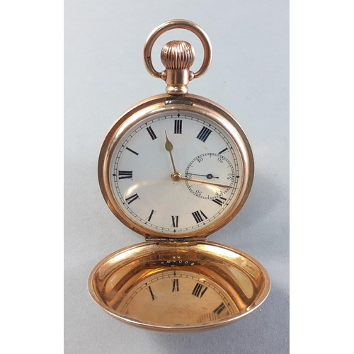 116 - A DENNISON 10ct plated pocket watch. Not currently running. 42mm case.  A beautiful piece.#116