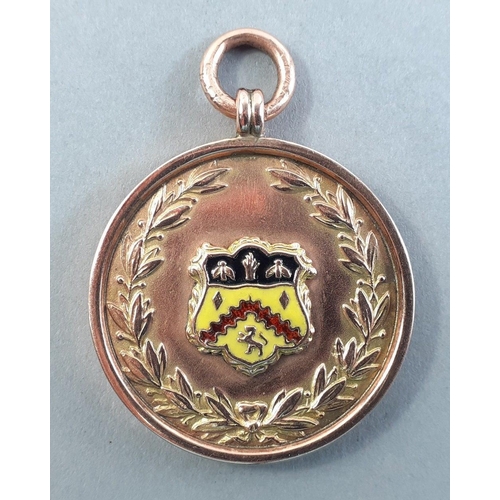 41 - BURNLEY F.C. 1914 Gold Fob Presentation League Cup Final medal to Peter Crawford Brown, a staff memb... 